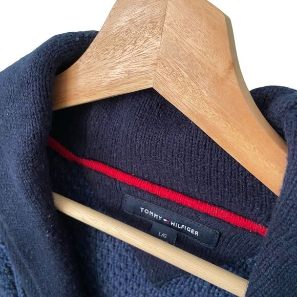 Tommy Hilfiger Front Button Knit Sweater Cardigan in Men's Size Large - Picture 5 of 8